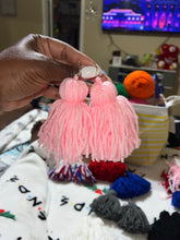 Load image into Gallery viewer, Denim Yarn Earrings
