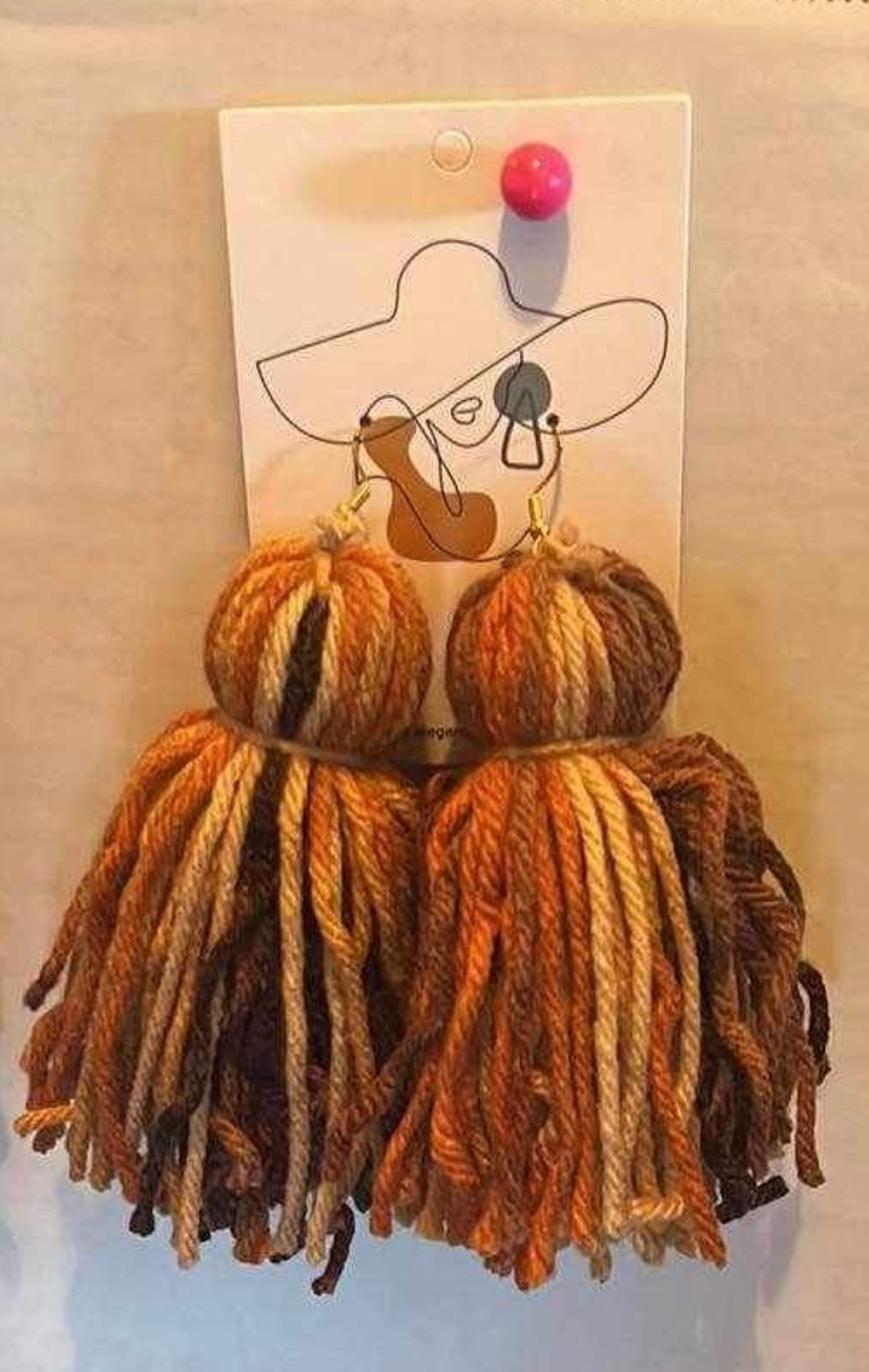 Earth Tones Yarn Earrings